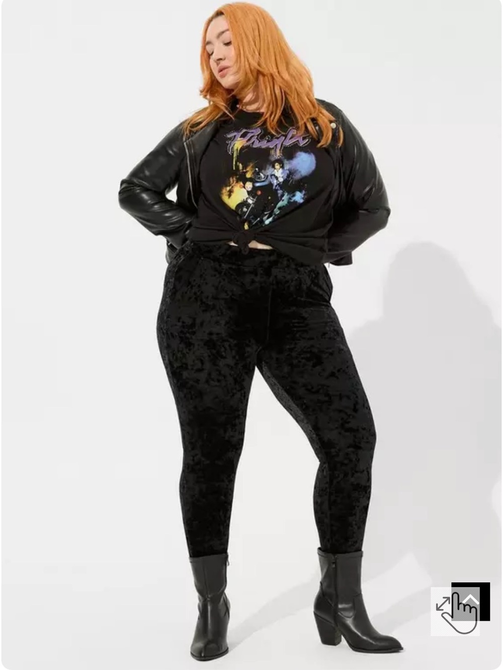 Torrid black Full Length Crushed Velvet Pocket Legging size 3X